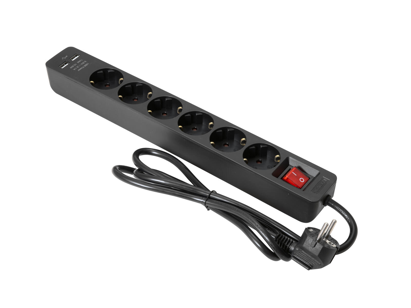 EUROLITE Distributor ON-1 6-fold + 2 USB bk - Image 2