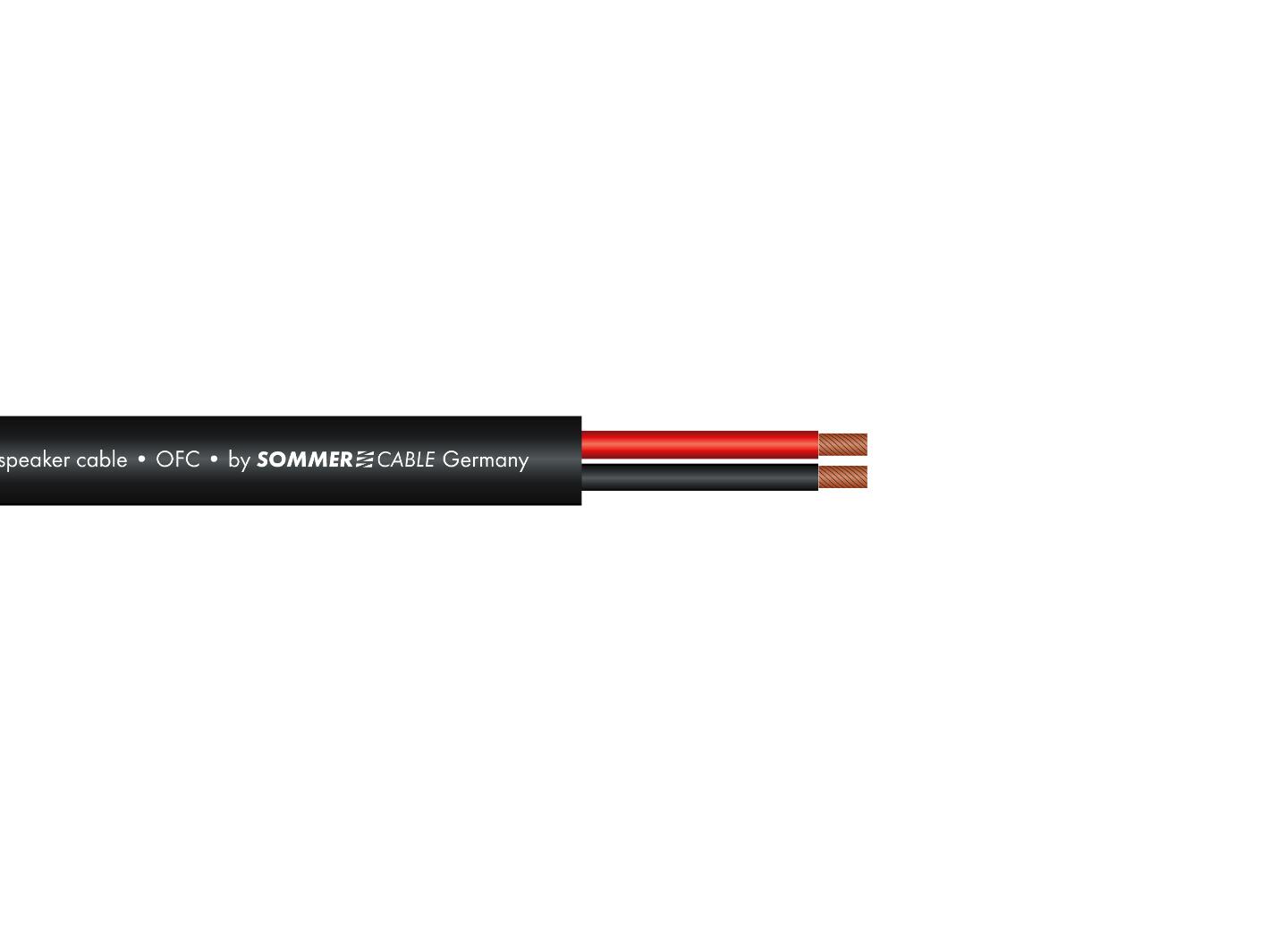 SOMMER CABLE Speaker cable 2x2.5 100m bk FRNC