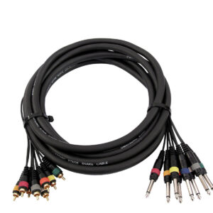 OMNITRONIC Snake cable 8xRCA/8xJack mono 15m