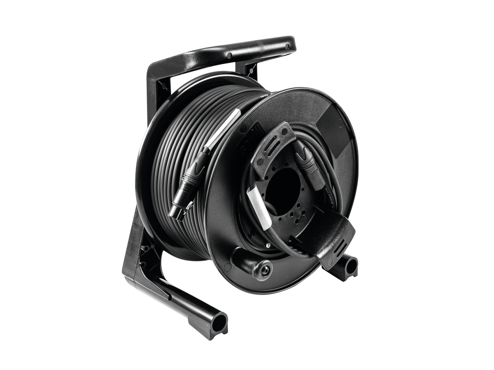 PSSO DMX Cable drum XLR 50m bk Neutrik 2x0.22