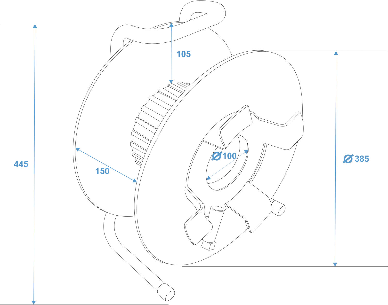 SCHILL Cable Drum IT380.RM A=385/C=142 - Image 5