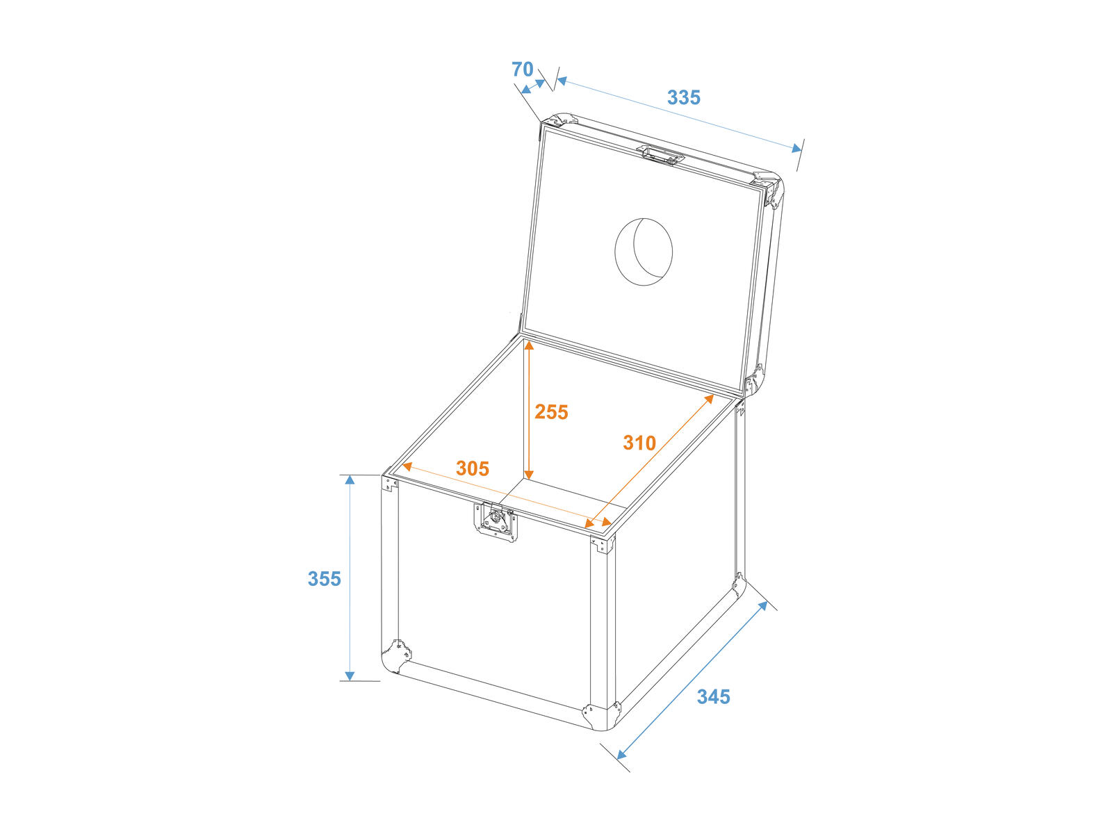 ROADINGER Flightcase Mirror Ball 30cm - Image 2