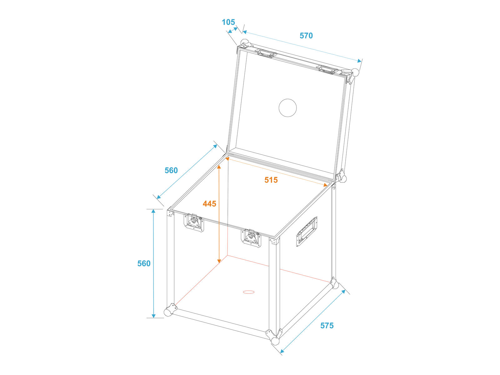 ROADINGER Flightcase Mirror Ball 50cm - Image 2