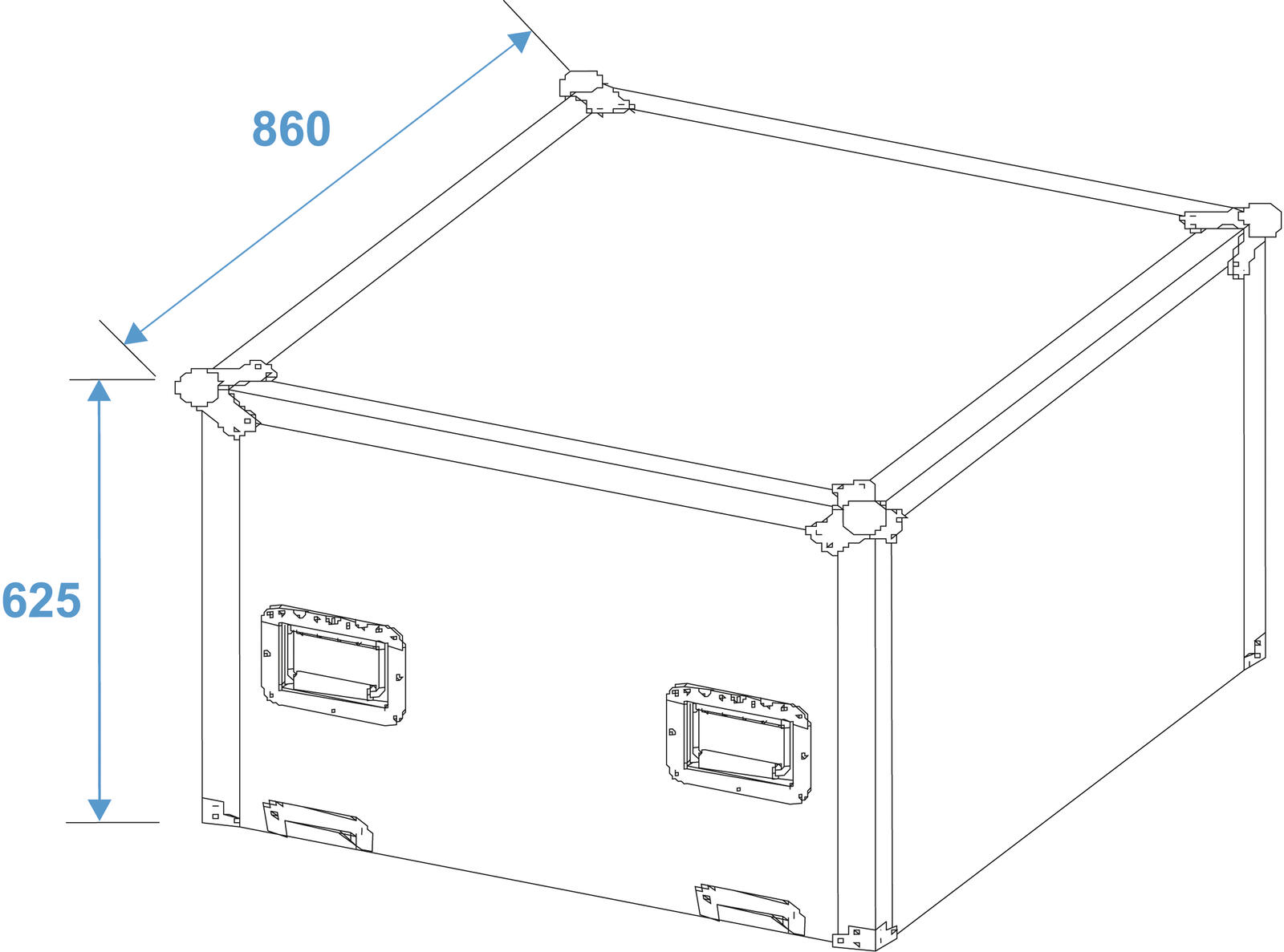 ROADINGER Flightcase Mirror Ball 75cm - Image 4