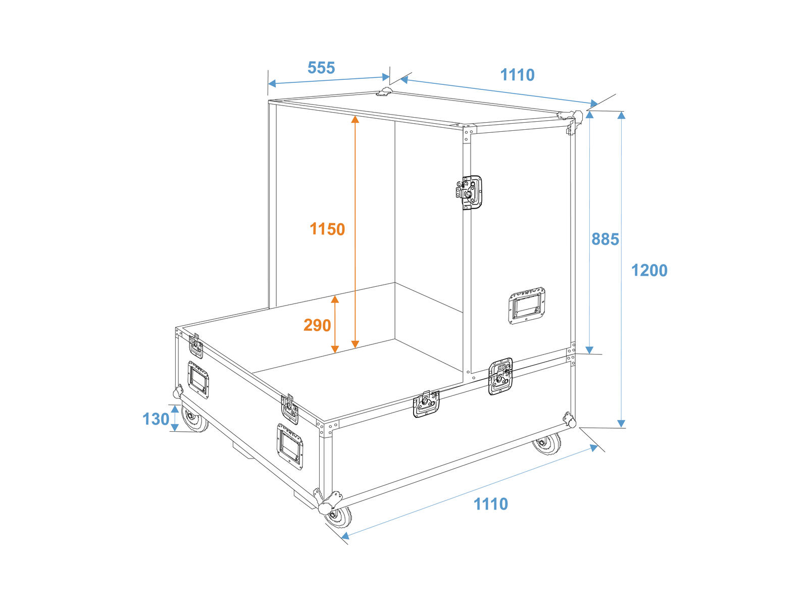 ROADINGER Flightcase Mirror Ball 100cm - Image 5