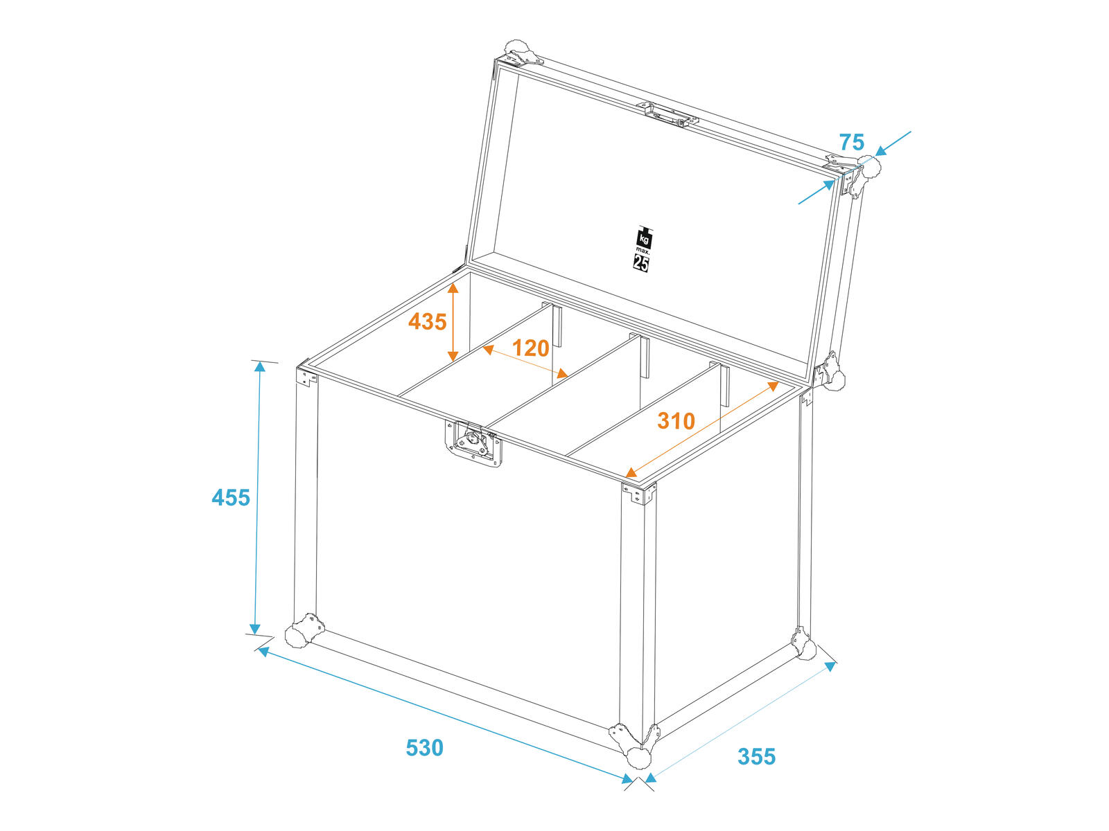 ROADINGER Flightcase 4x SLS Size L - Image 5