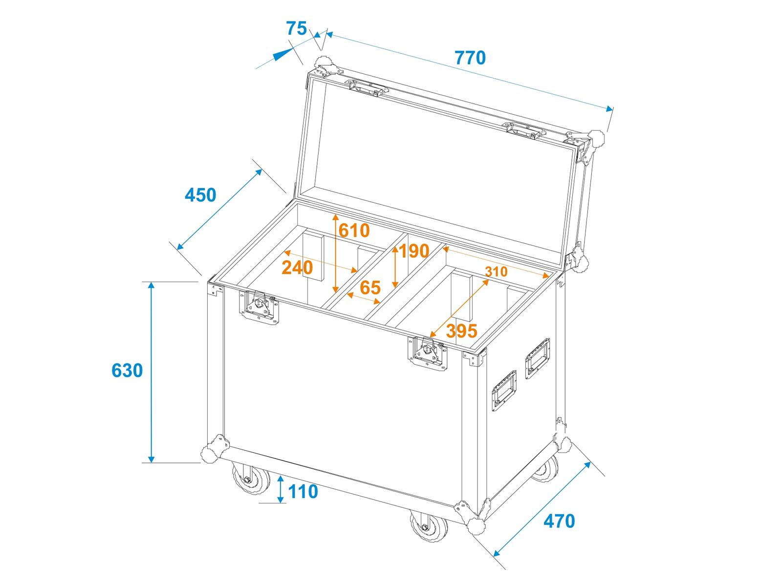 ROADINGER Flightcase 2x TMH BSW-380 with wheels - Image 5