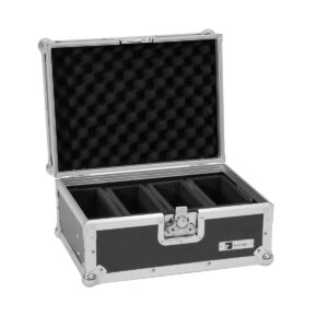 ROADINGER Flightcase EC-4AC 4x AKKU Flat Light Series