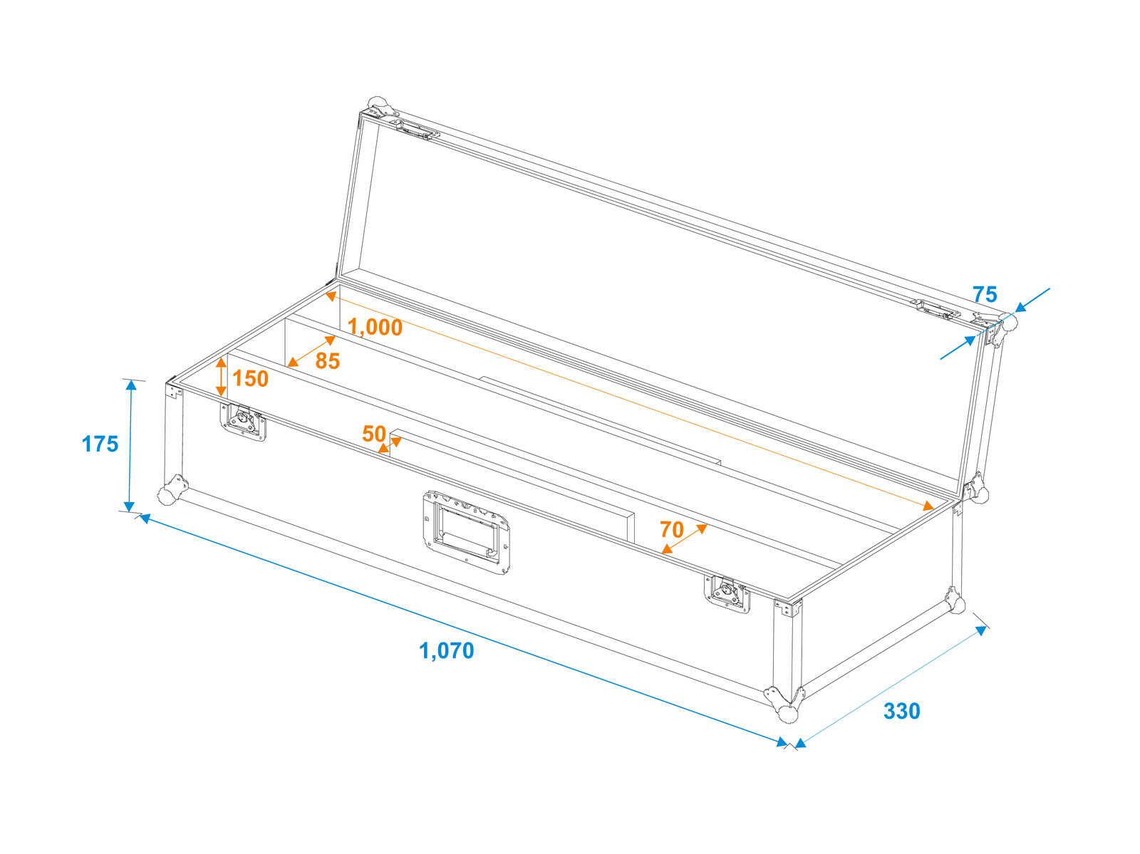 ROADINGER Flightcase 2x LED STP-7 - Image 5