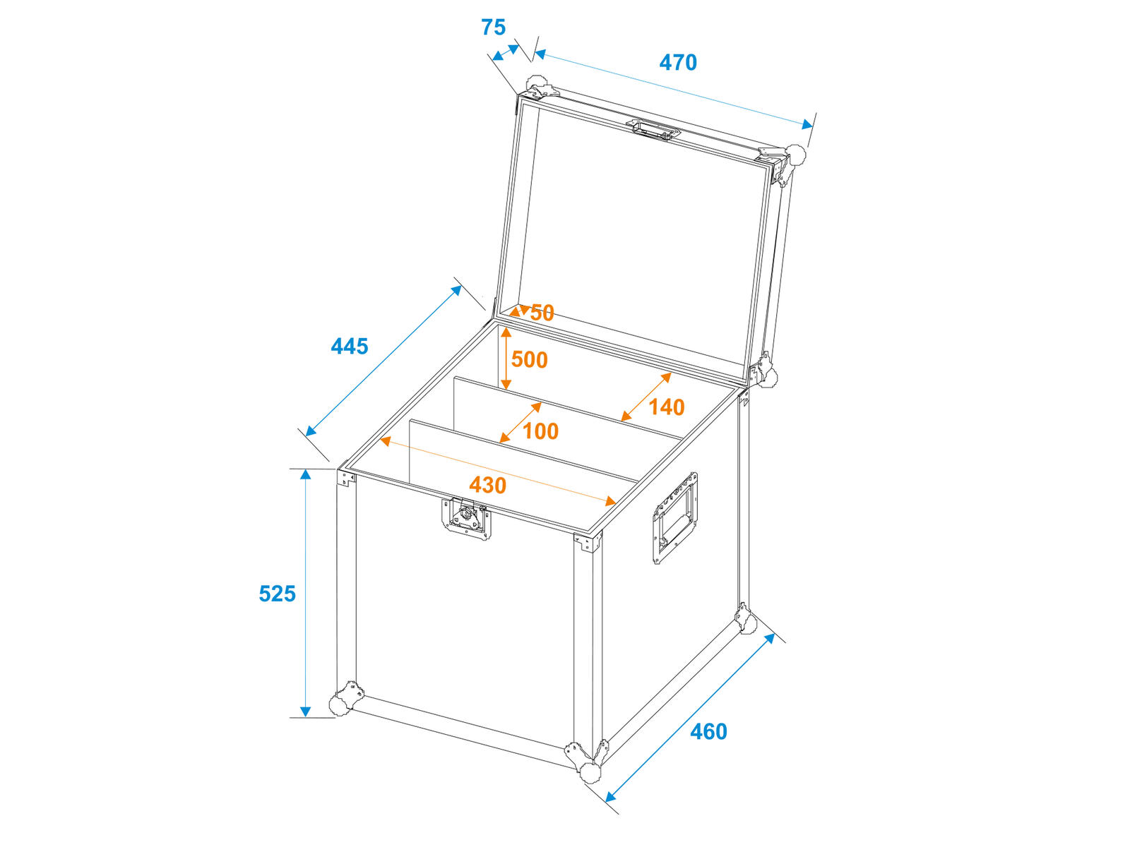 ROADINGER Flightcase 2x Audience Blinder 4x100W LED COB CW/WW - Image 5