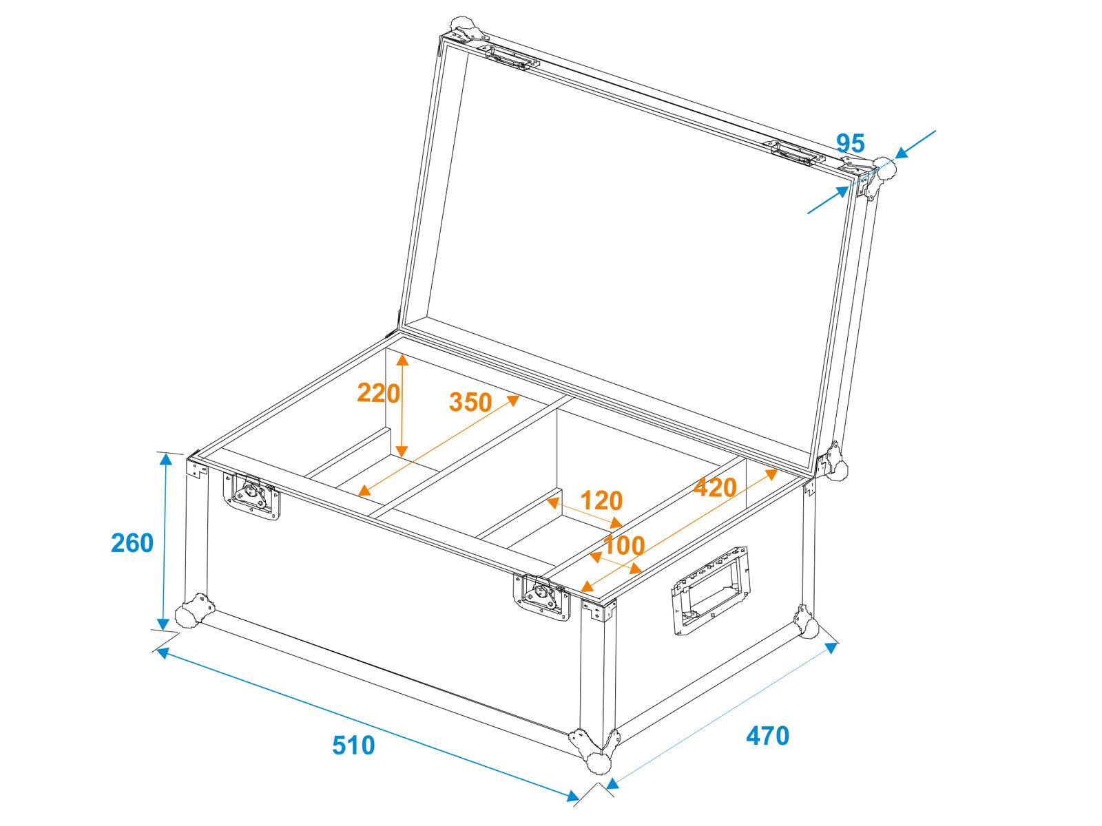 ROADINGER Flightcase 2x LED PLL-384 - Image 5