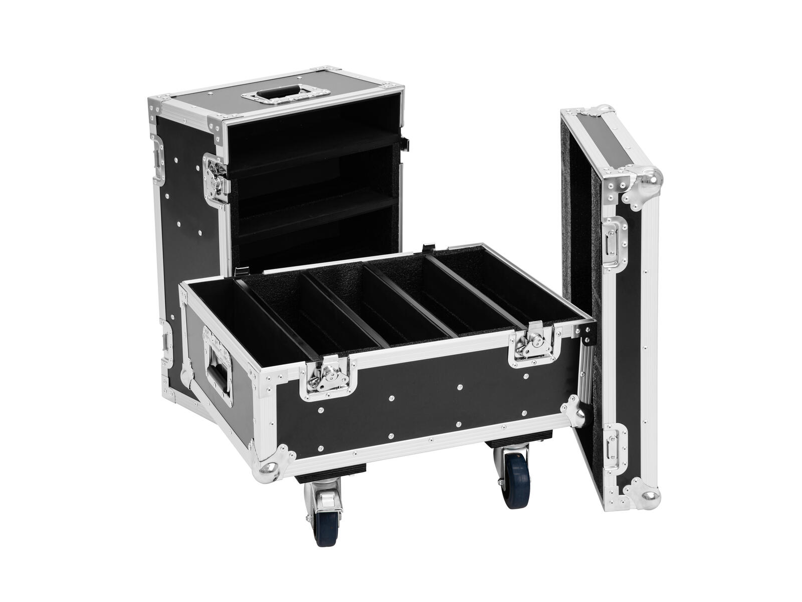 ROADINGER Flightcase 8x IP PIX Strobe RGB CW+WW with wheels - Image 4