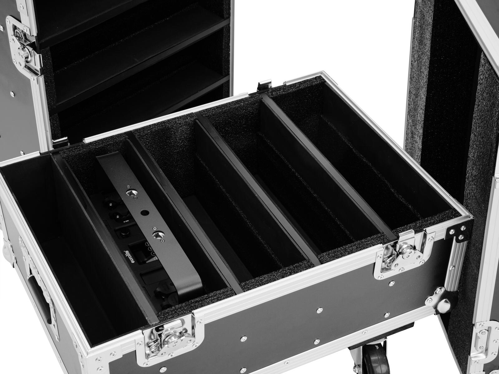 ROADINGER Flightcase 8x IP PIX Strobe RGB CW+WW with wheels - Image 5