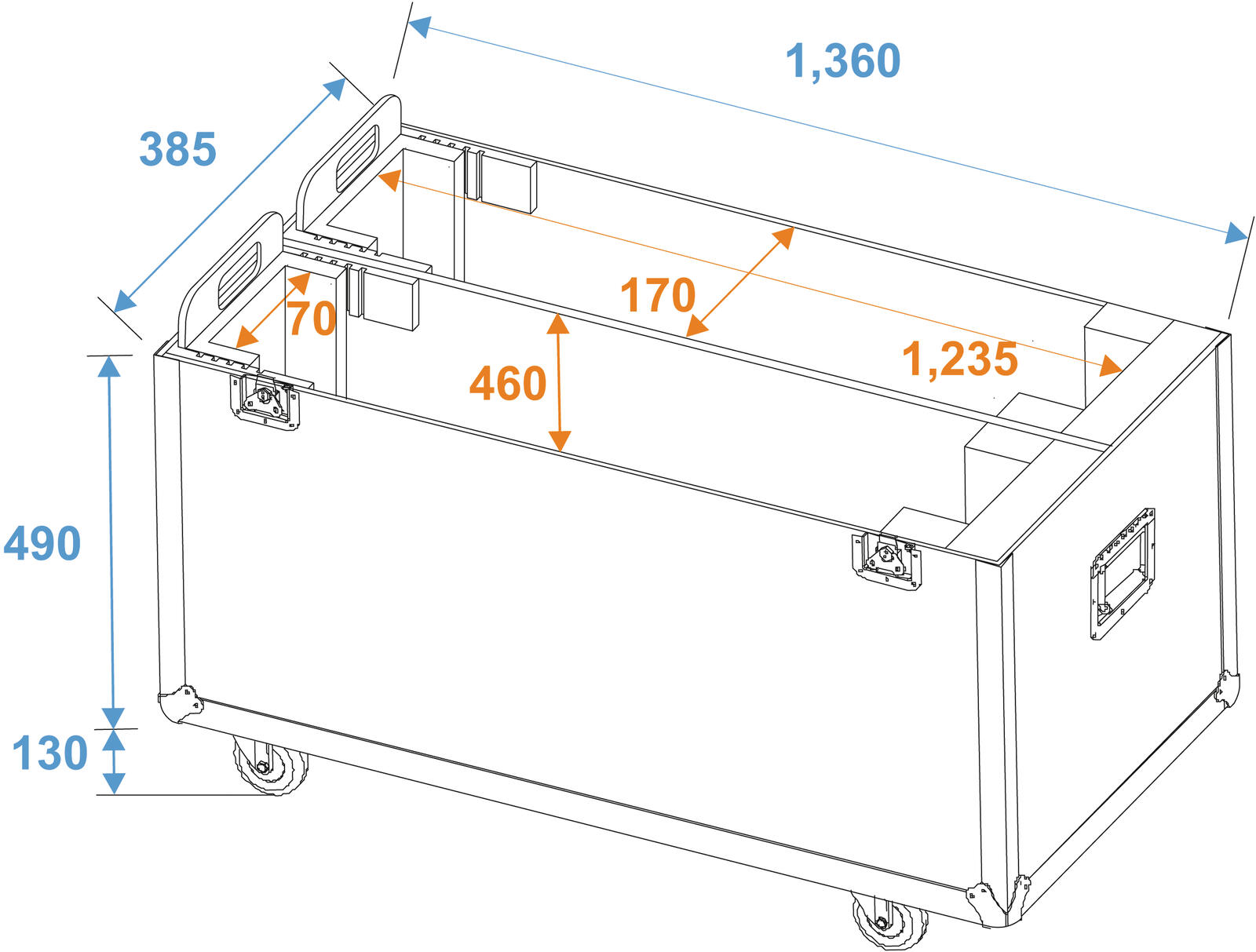 ROADINGER Flightcase 2x LCD ZL50 - Image 4