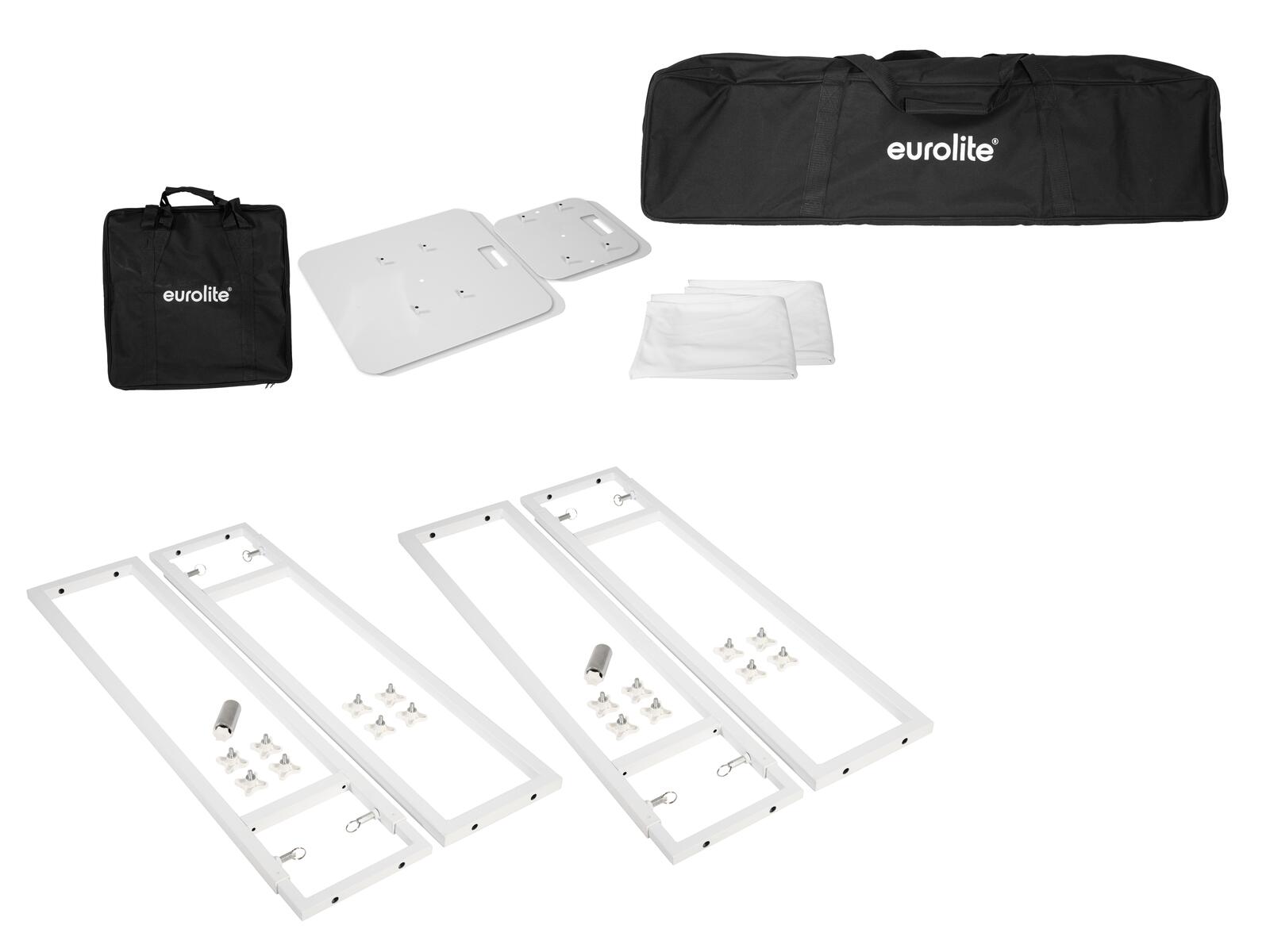 EUROLITE 2x Stage Stand variable incl. Cover and Bag, white - Image 2