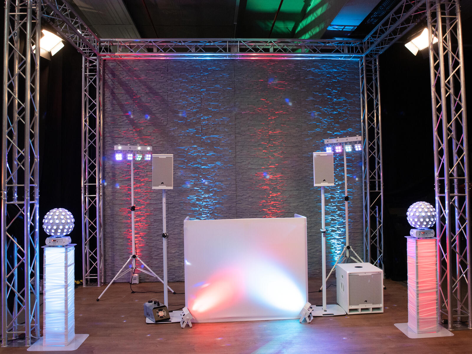 EUROLITE 2x Stage Stand variable incl. Cover and Bag, white - Image 5