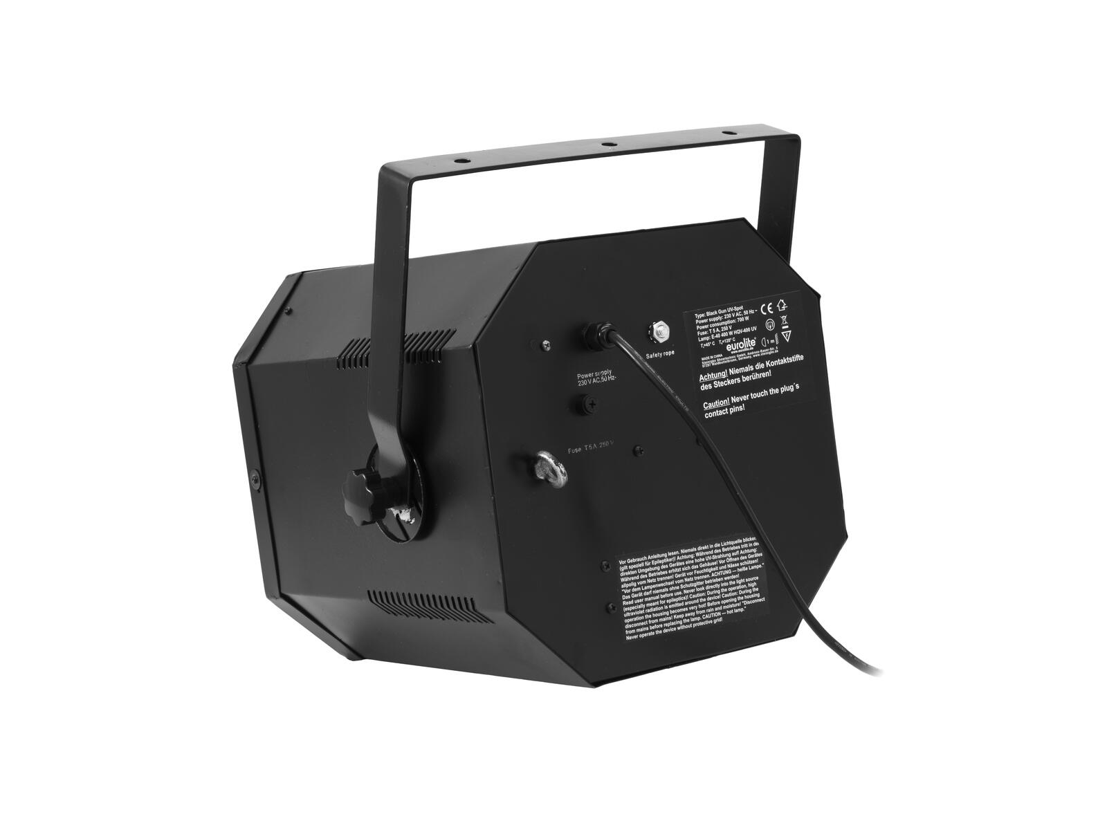 EUROLITE Black Gun UV Spot for E-40/400W - Image 3