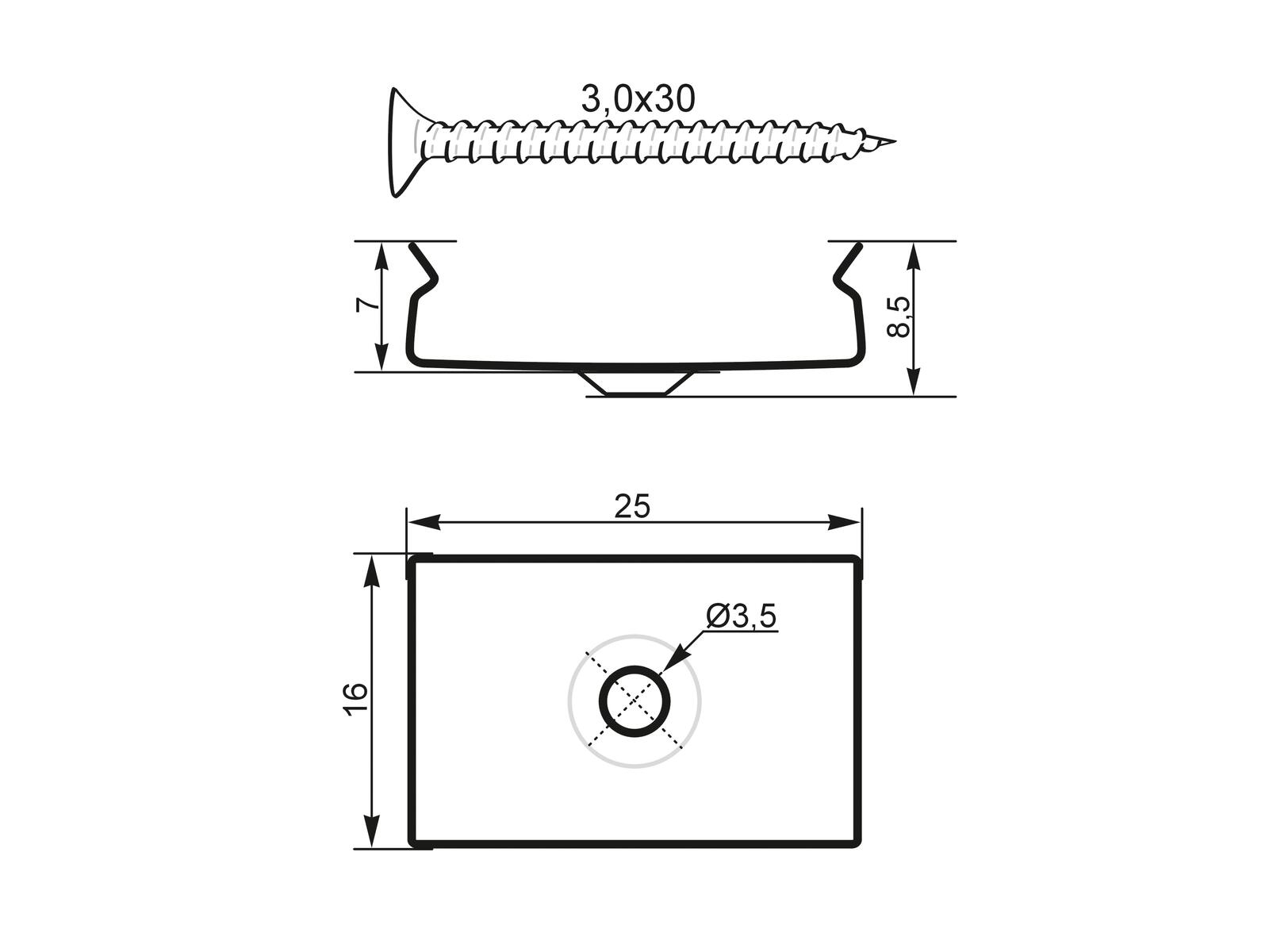 EUROLITE Mounting Bracket for U-profile 20mm Metal - Image 2