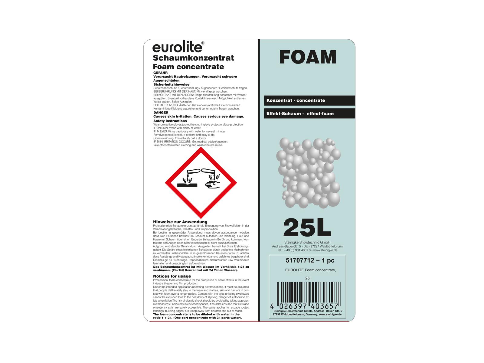 EUROLITE Foam Concentrate, 25l - Image 2