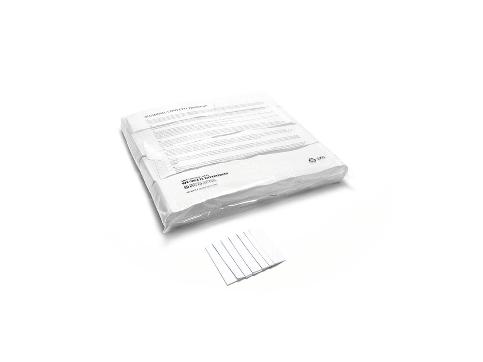 TCM FX Slowfall Confetti rectangular 55x18mm, white, 1kg - Image 3