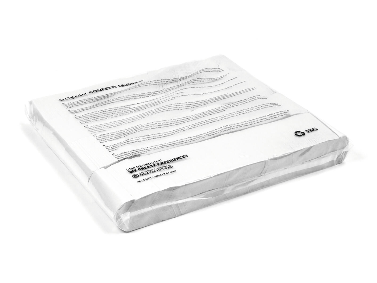 TCM FX Slowfall Confetti rectangular 55x18mm, white, 1kg - Image 4