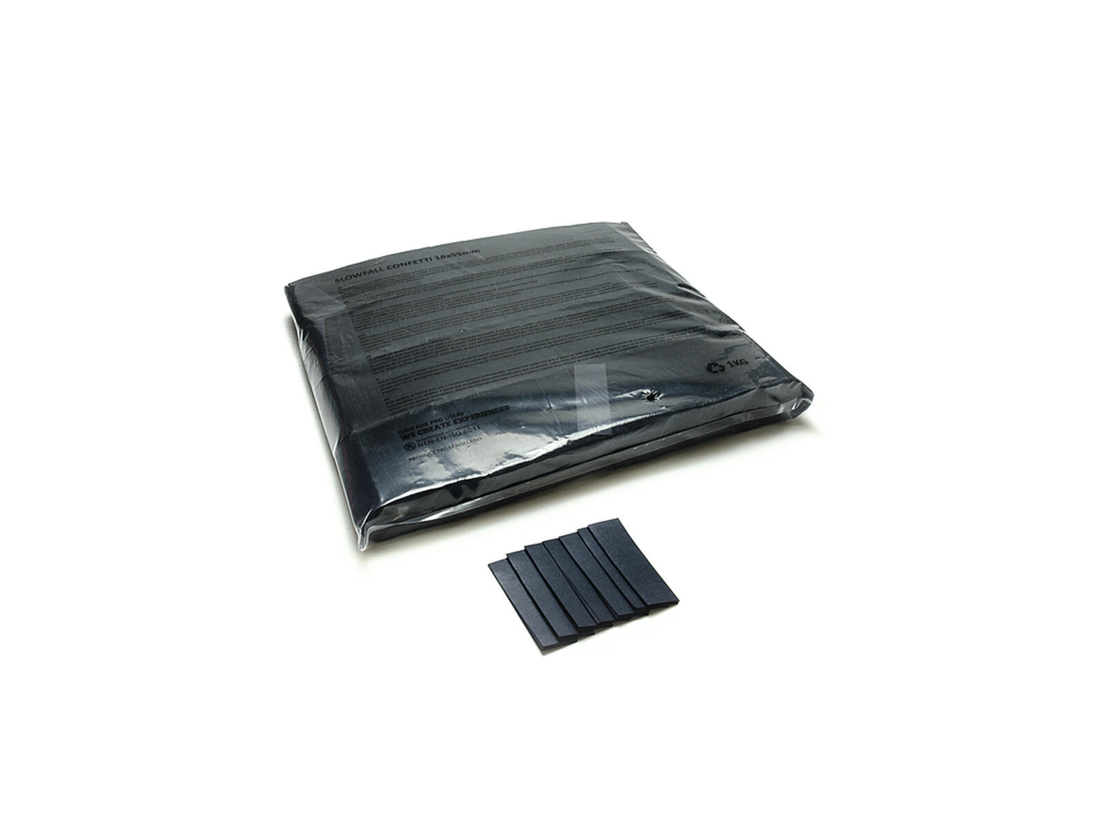 TCM FX Slowfall Confetti rectangular 55x18mm, black, 1kg - Image 3