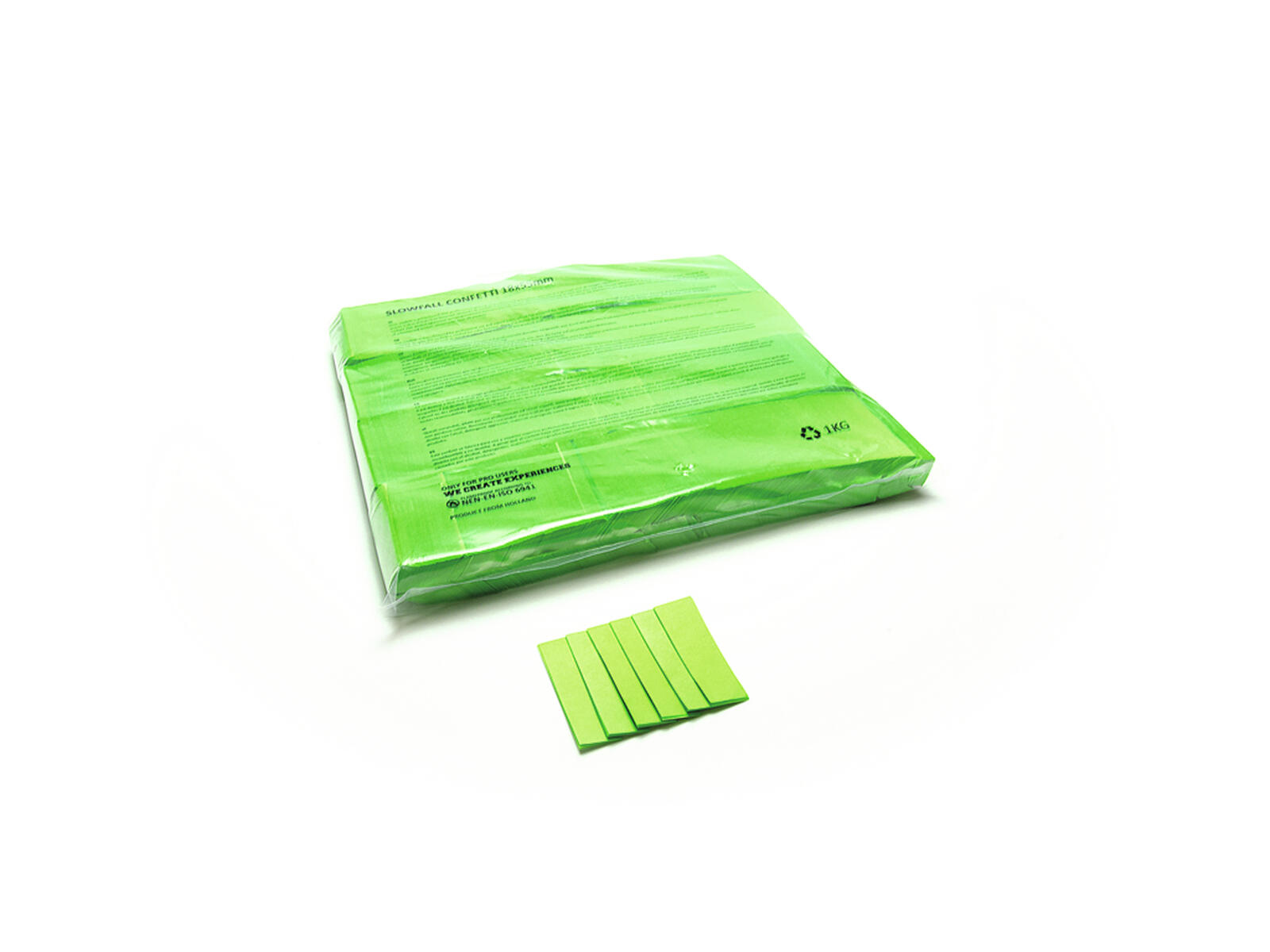 TCM FX Slowfall Confetti rectangular 55x18mm, light green, 1kg - Image 3
