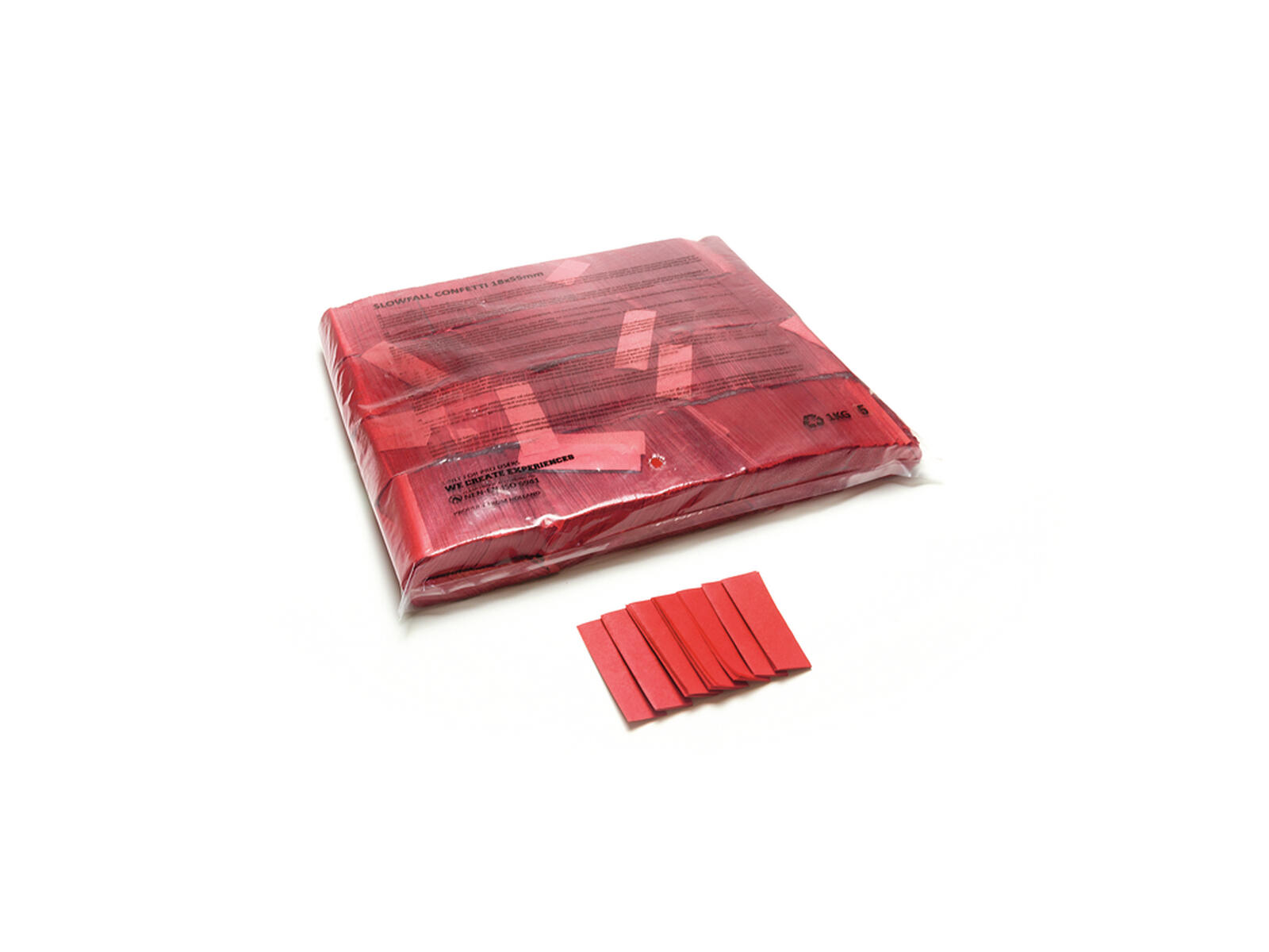 TCM FX Slowfall Confetti rectangular 55x18mm, red, 1kg - Image 3
