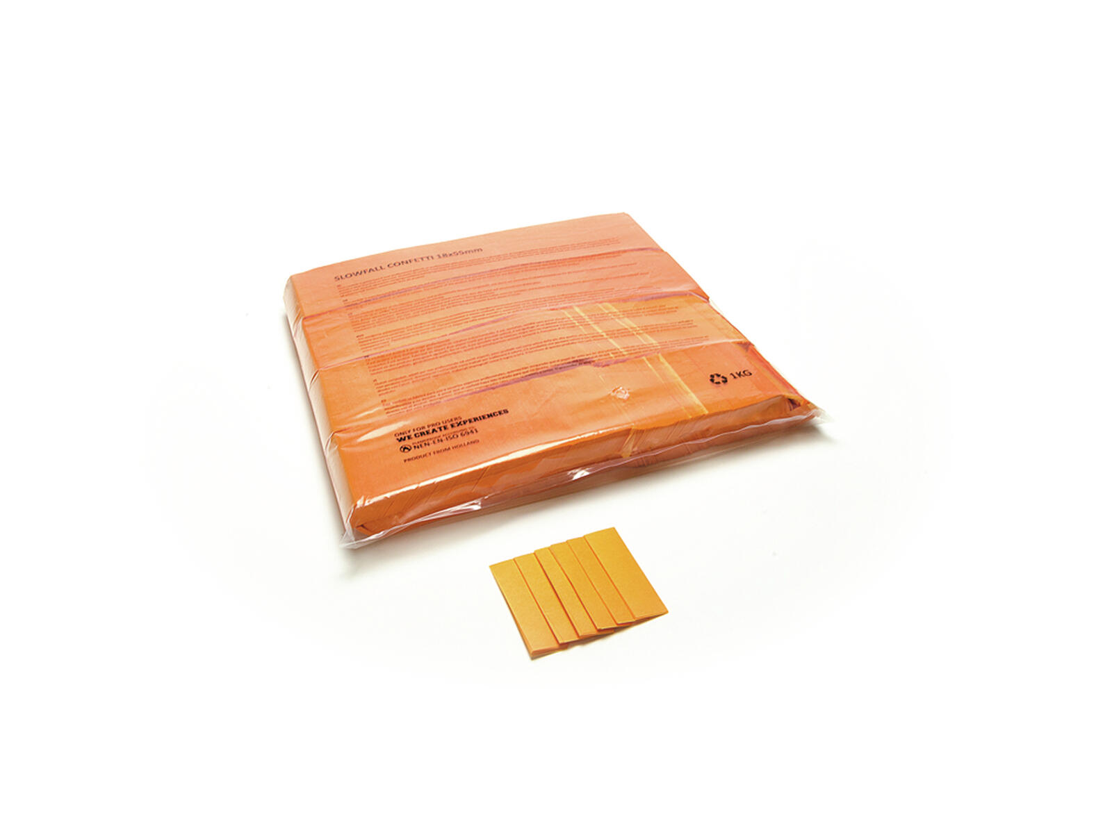 TCM FX Slowfall Confetti rectangular 55x18mm, orange, 1kg - Image 3
