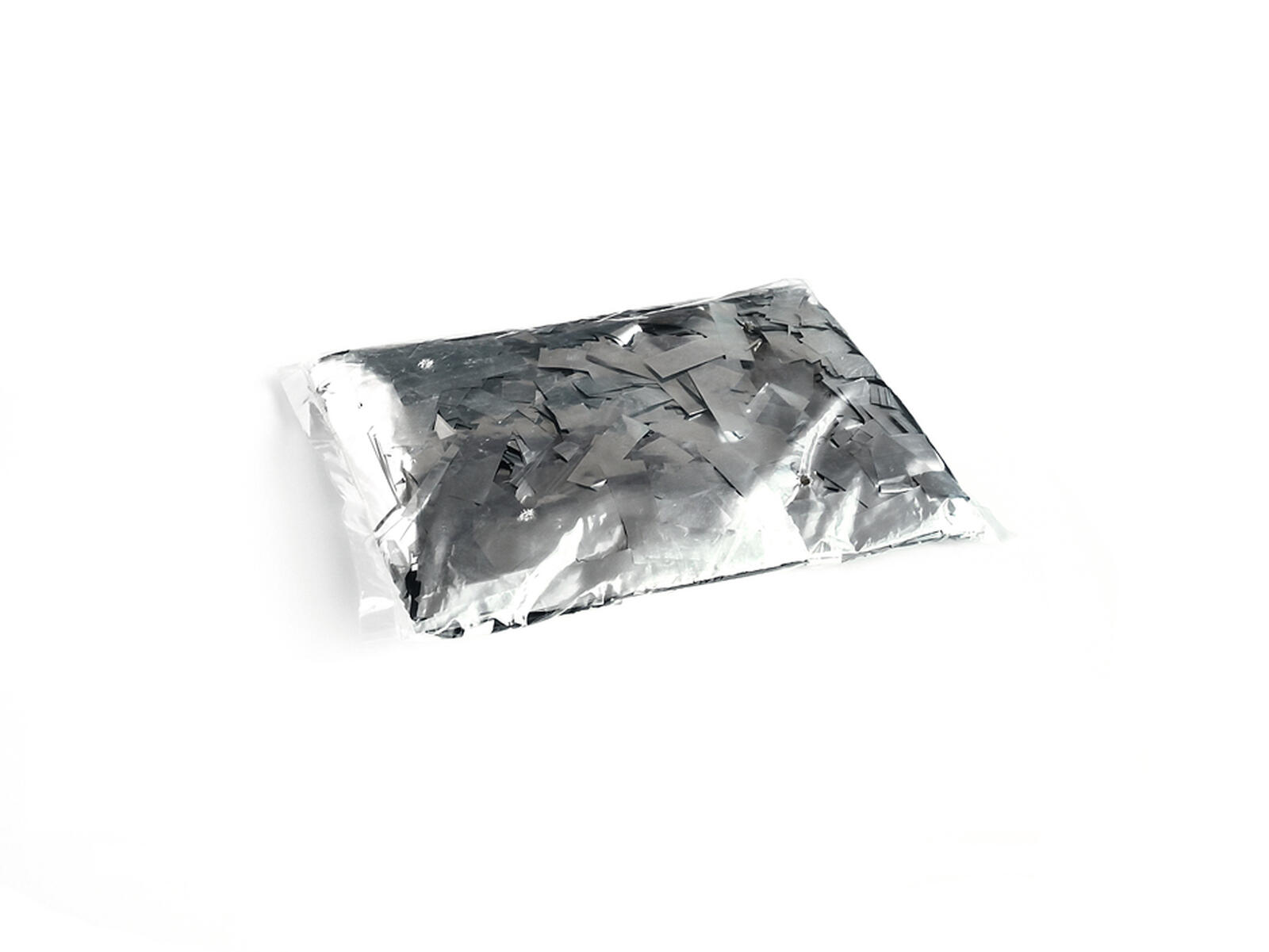 TCM FX Metallic Confetti rectangular 55x18mm, silver, 1kg - Image 2