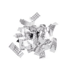 TCM FX Metallic Confetti rectangular 55x18mm, silver, laser effect, 1kg