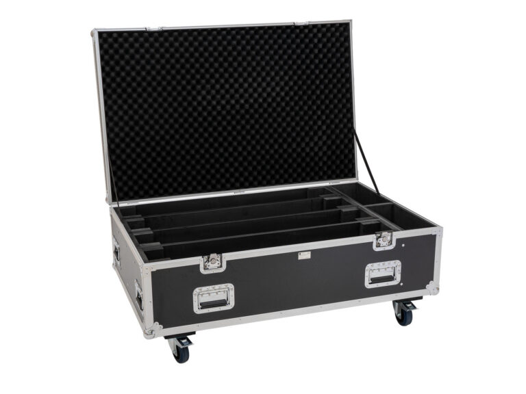 ROADINGER Flightcase PRO 4x LED BAR-8 SWING with wheels
