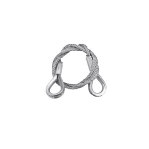 EUROLITE Steel Rope 600x3mm silver with Thimbles