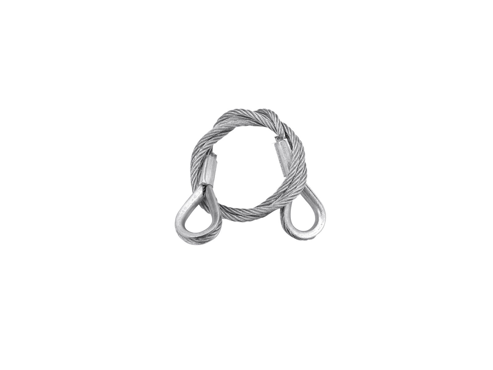 EUROLITE Steel Rope 600x3mm silver with Thimbles