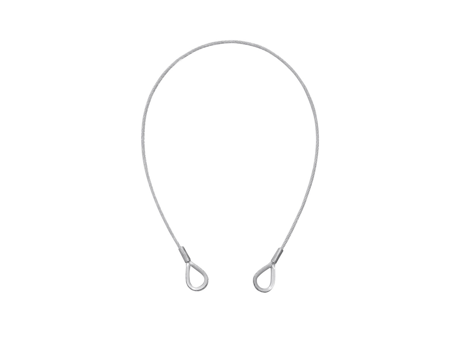 EUROLITE Steel Rope 600x3mm silver with Thimbles - Image 2