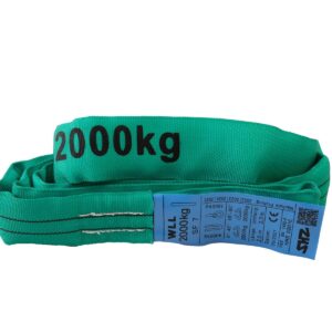 SHZ Round Sling 2m, max. Load 2000KG according to EN 1492-2 SF7 green