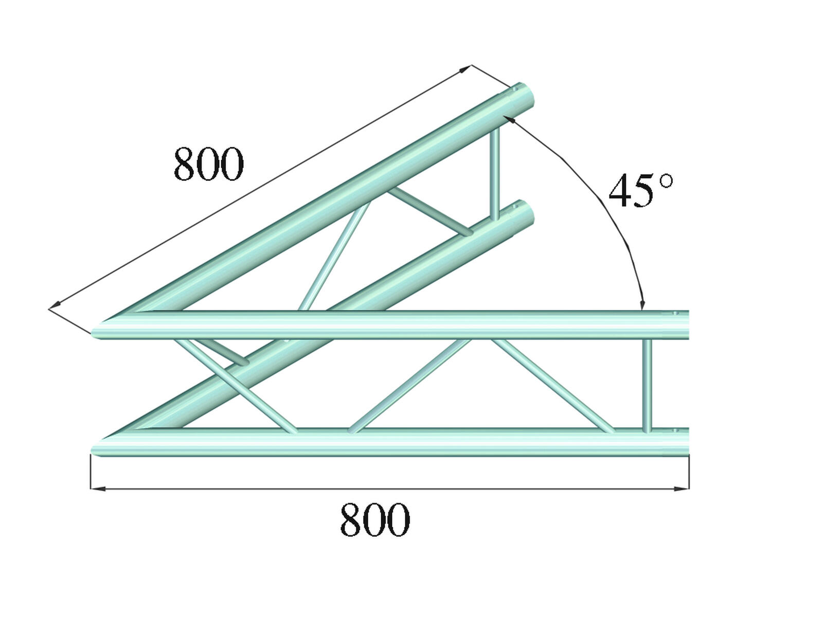 ALUTRUSS DECOLOCK DQ2-SPAC19V 2-way Corner 45° bk - Image 2