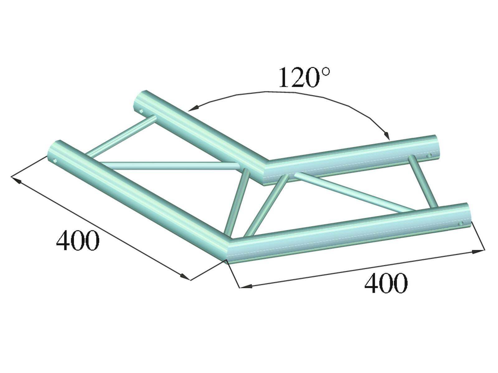 ALUTRUSS DECOLOCK DQ2-SPAC22H 2-way Corner 120°bk - Image 2