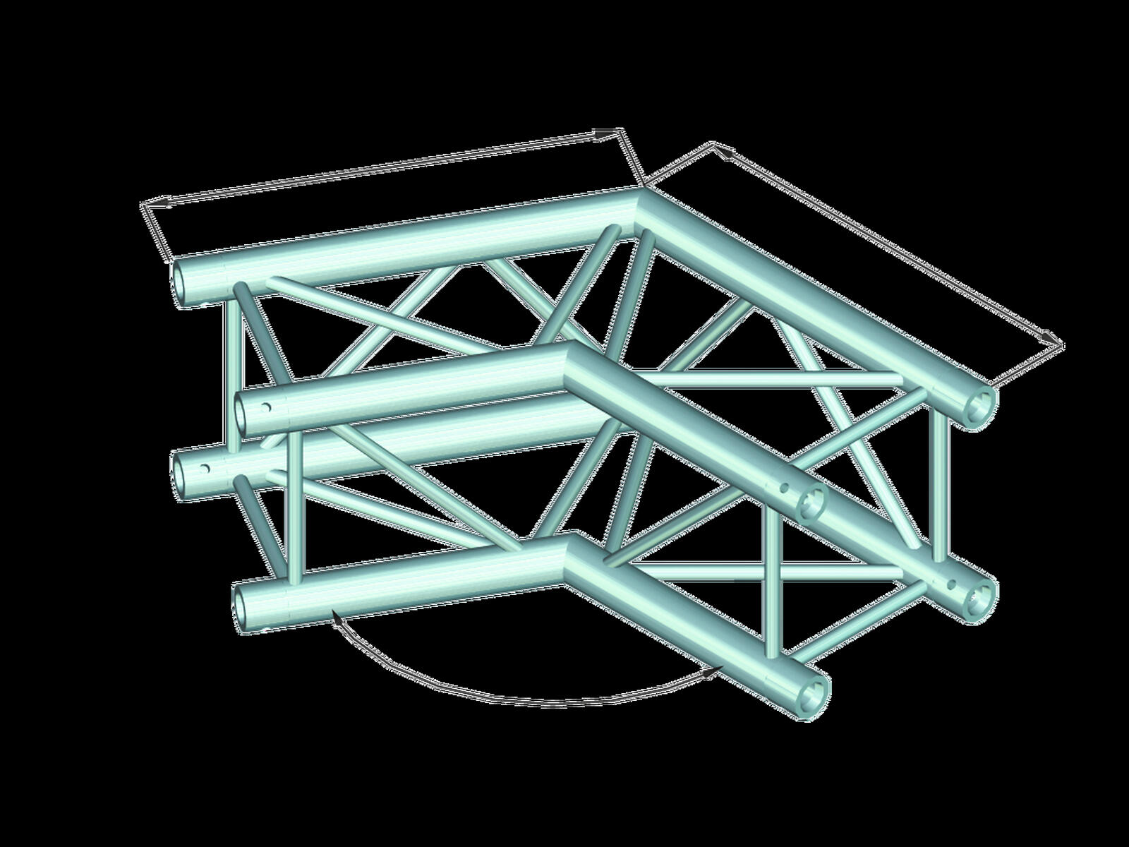 ALUTRUSS DECOLOCK DQ4-PAC22 2-way Corner 120° - Image 2