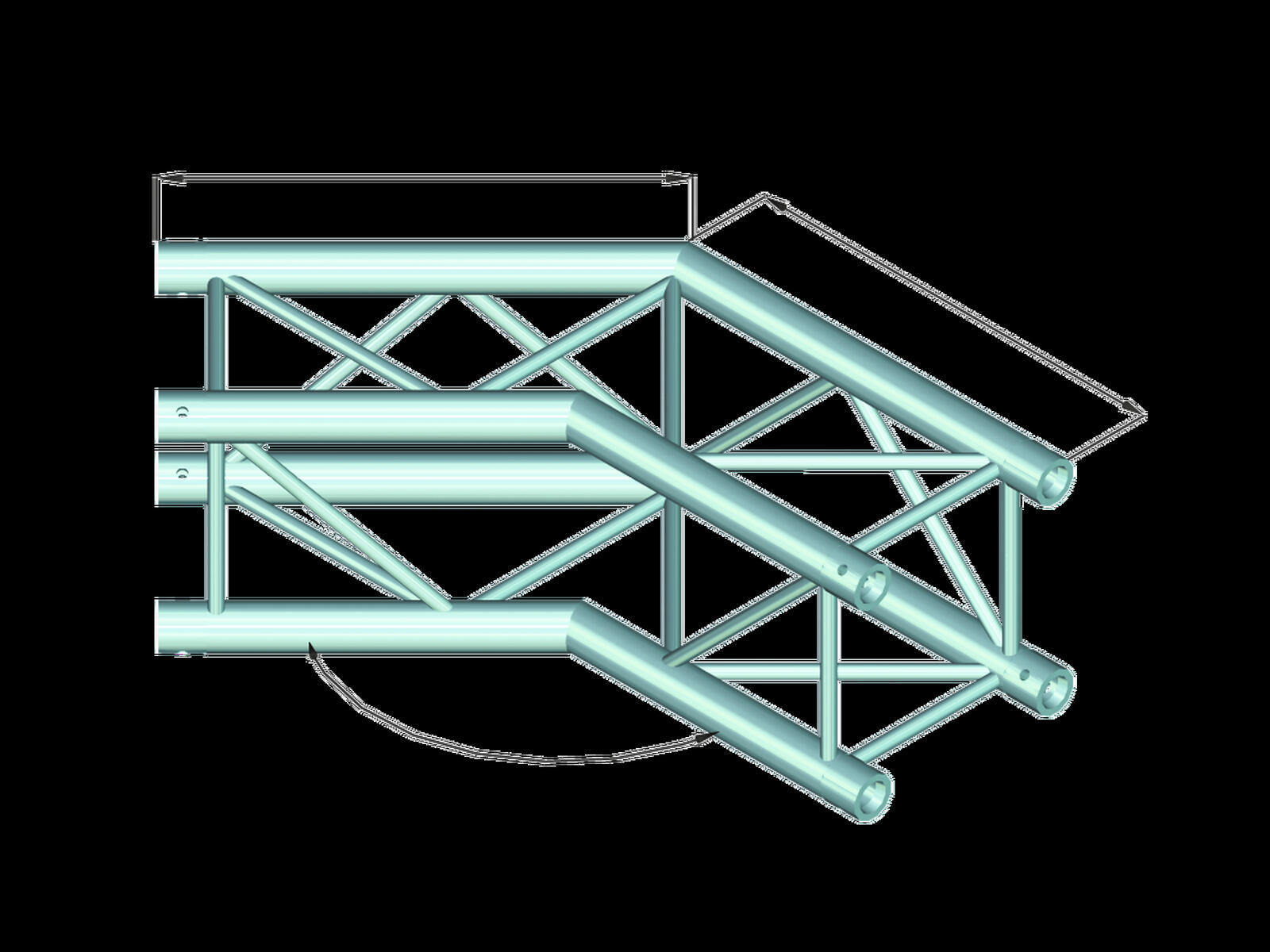 ALUTRUSS DECOLOCK DQ4-PAC23 2-way Corner 135° - Image 2