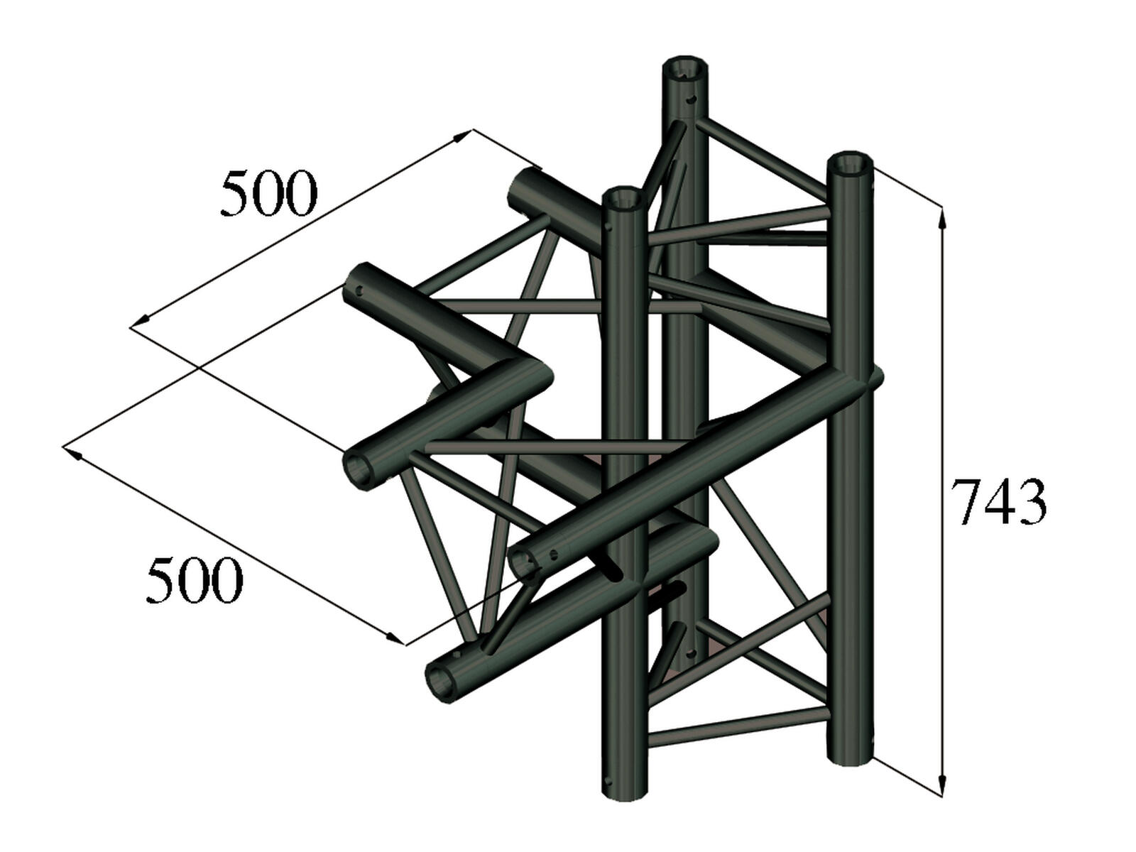 ALUTRUSS TRILOCK S-PAC-44 4-way Piece / left