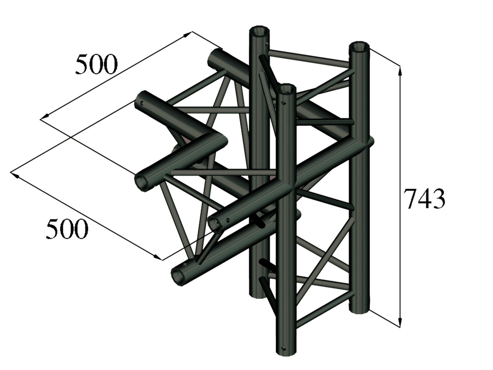 ALUTRUSS TRILOCK S-PAC-45 4-way Piece / right