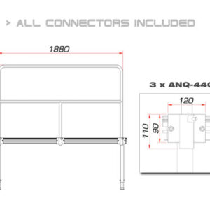 GUIL TMQ-02/440 Stage Rail 188 cm (Aluminium Version)