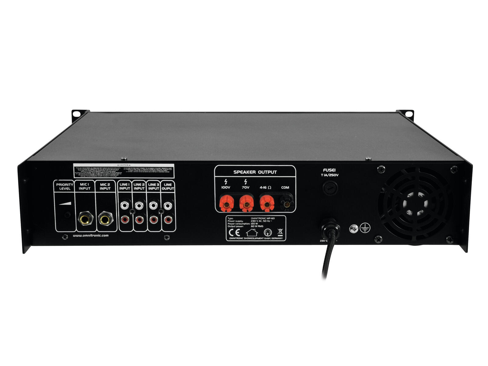 OMNITRONIC MP-60 PA Mixing Amplifier - Image 4