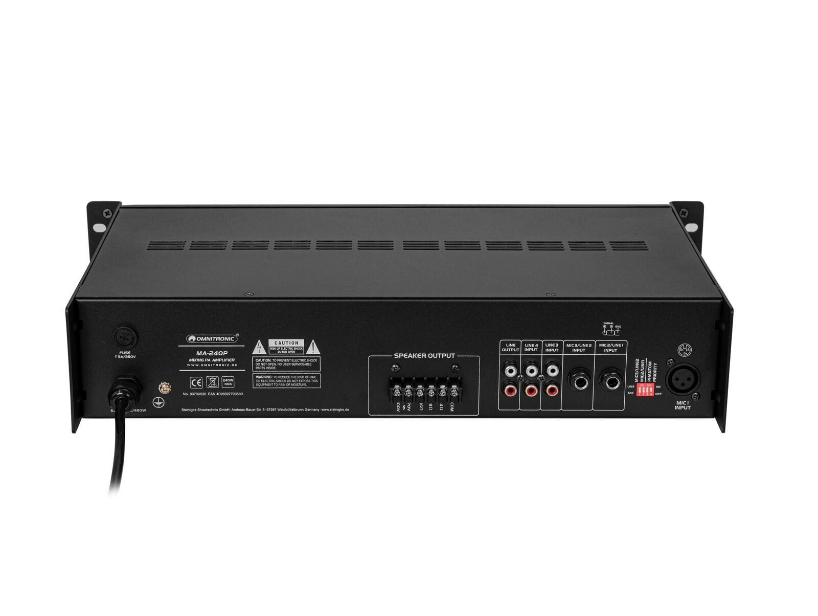 OMNITRONIC MA-240P PA Mixing Amplifier - Image 3