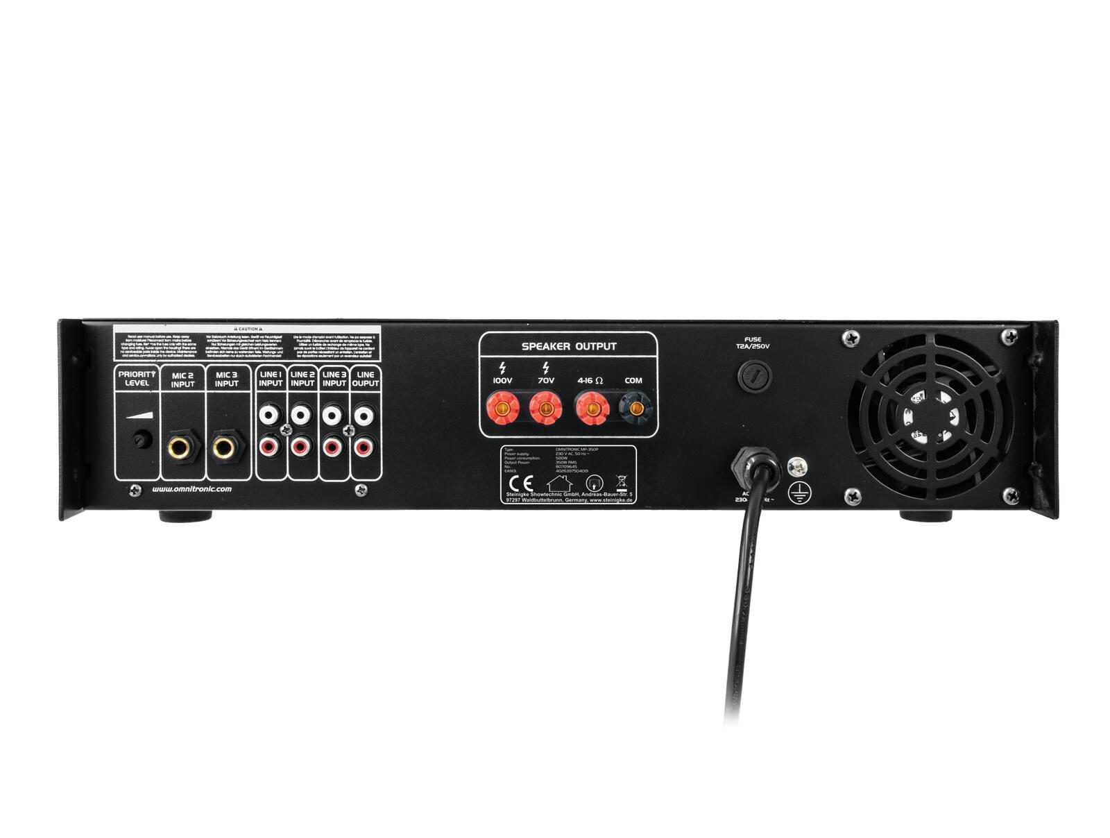 OMNITRONIC MP-350P PA Mixing Amplifier - Image 3