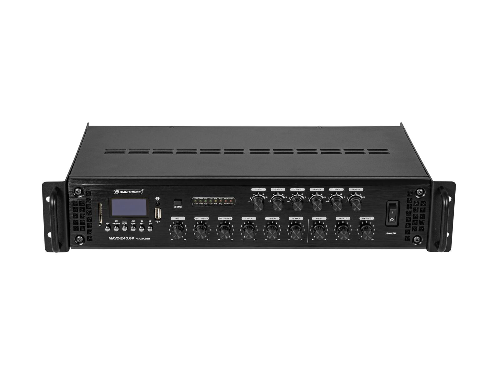 OMNITRONIC MAVZ-240.6P PA Mixing Amplifier - Image 4