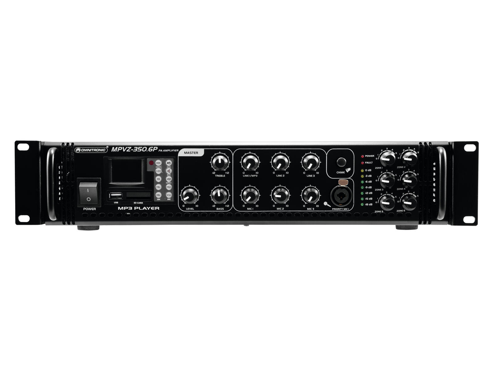OMNITRONIC MPVZ-350.6P PA Mixing Amp - Image 2
