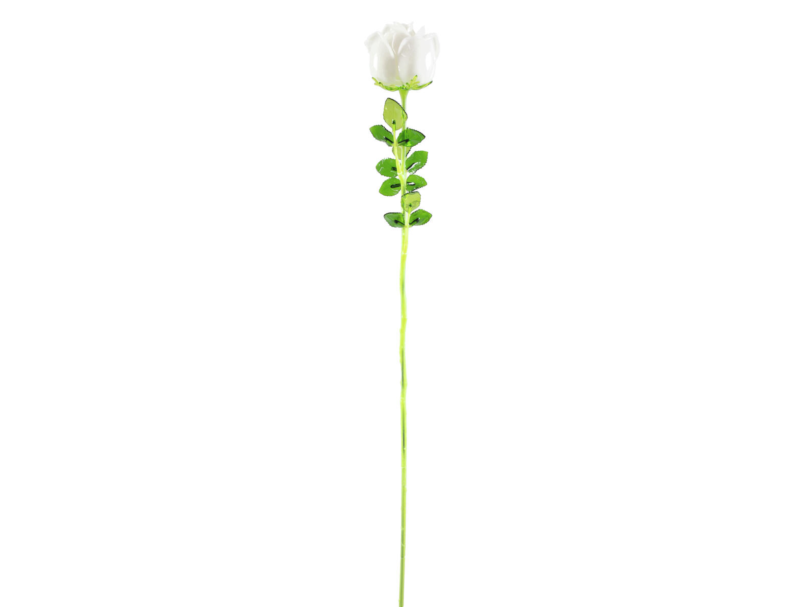 EUROPALMS Crystal rose, white, artificial flower, 81cm 12x