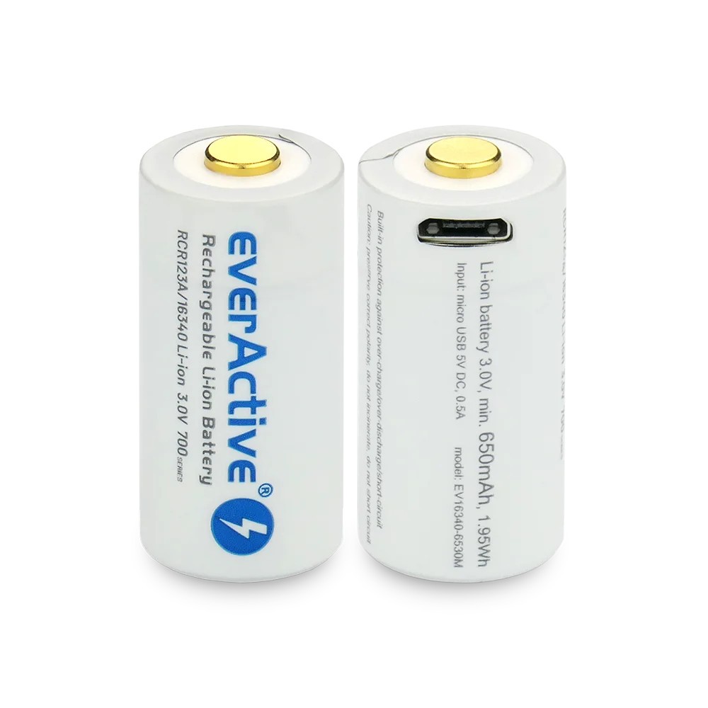 Rechargeble battery 16340 3V Li-ion 700 mAh micro USB - Image 3